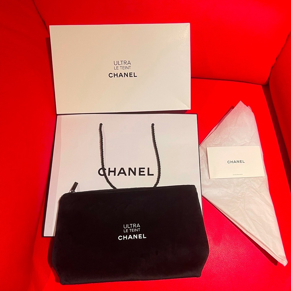 Authentic Chanel cosmetics bag with box